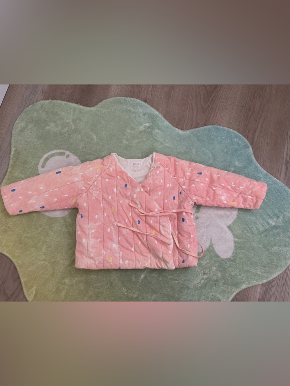 Kids’ Quilted Jacket (Pink dots printed)